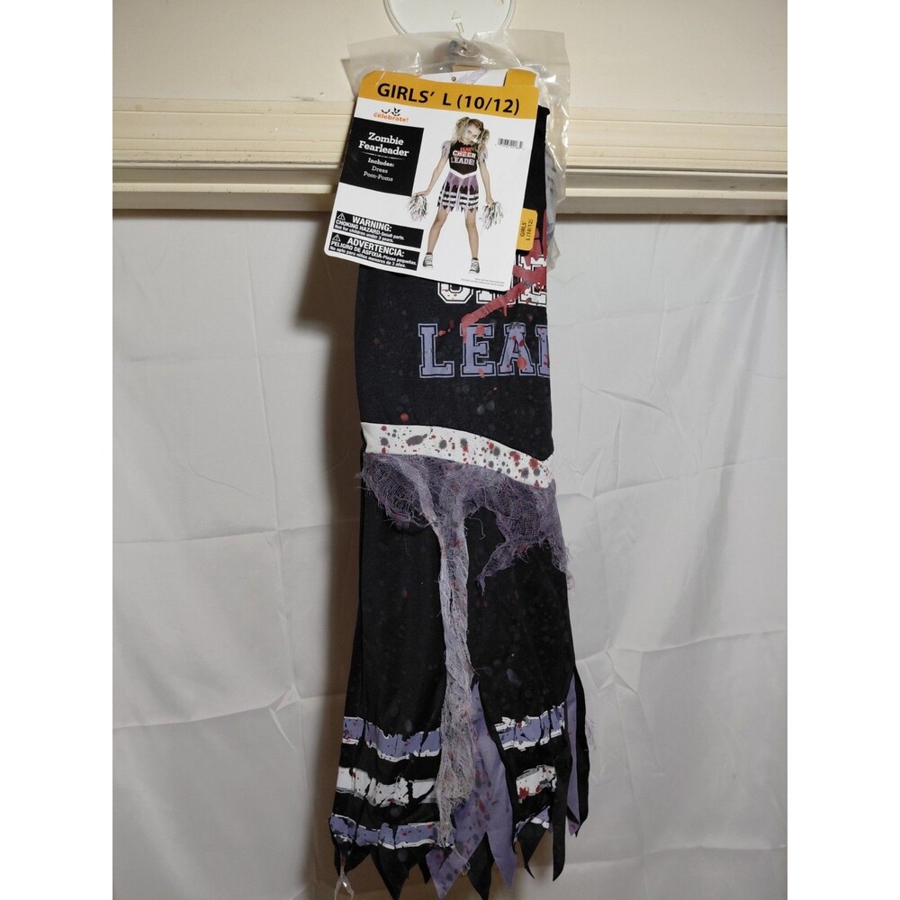 Fun World Girls Zombie FearLeader Halloween Costume Size L 1012